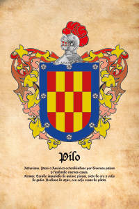 Escudo heráldico del apellido PILO