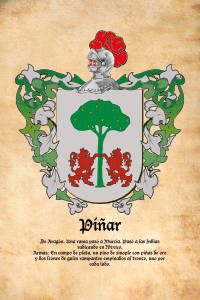 Escudo heráldico del apellido PIÑAR