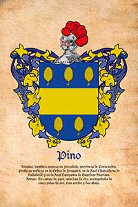 Escudo heráldico del apellido PINO