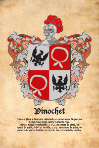 Escudo heráldico del apellido PINOCHET