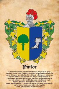 Escudo heráldico del apellido PINTOR