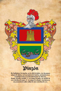 Escudo heráldico del apellido PINZON