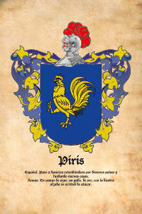 Escudo heráldico del apellido PIRIS