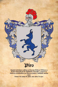 Escudo heráldico del apellido PIRO