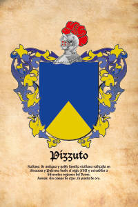 Escudo heráldico del apellido PIZZUTO
