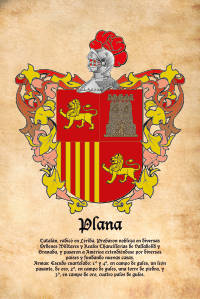 Escudo heráldico del apellido PLANA