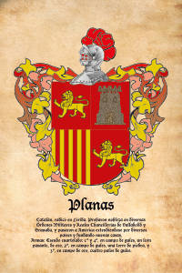 Escudo heráldico del apellido PLANAS