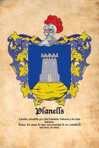 Escudo heráldico del apellido PLANELLS