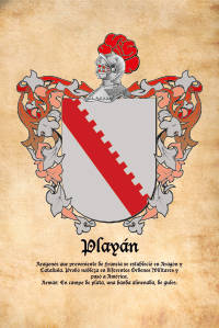 Escudo heráldico del apellido Playán