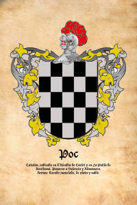 Escudo heráldico del apellido POC