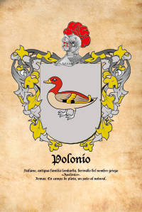 Escudo heráldico del apellido POLONIO