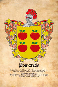 Escudo heráldico del apellido Pomareda