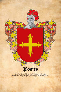 Escudo heráldico del apellido POMES