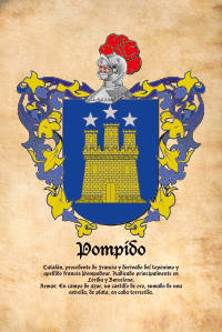 Escudo heráldico del apellido Pompido