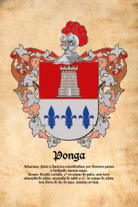 Escudo heráldico del apellido PONGA