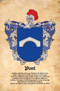 Escudo heráldico del apellido PONT