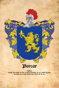 Escudo heráldico del apellido PORCAR