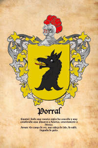 Escudo heráldico del apellido PORRAL