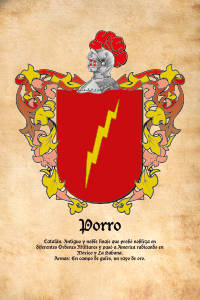 Escudo heráldico del apellido PORRO