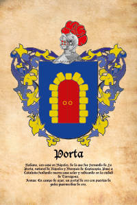 Escudo heráldico del apellido PORTA