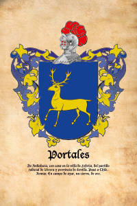 Escudo heráldico del apellido PORTALES