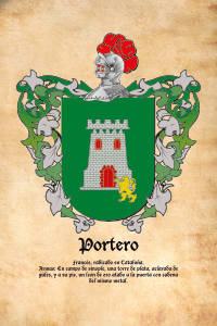 Escudo heráldico del apellido PORTERO