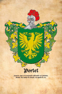 Escudo heráldico del apellido PORTET