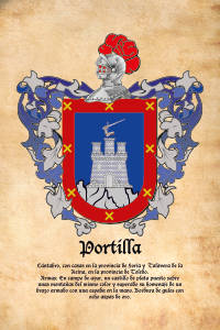 Escudo heráldico del apellido PORTILLA