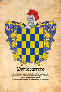 Escudo heráldico del apellido PORTOCARRERO