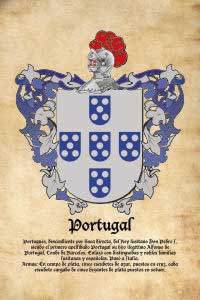 Escudo heráldico del apellido PORTUGAL