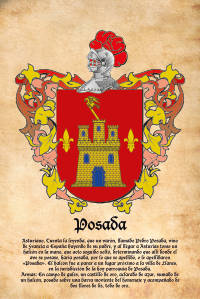Escudo heráldico del apellido POSADA