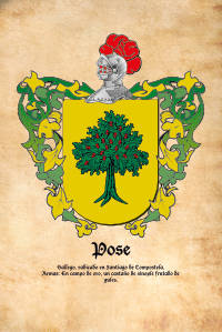 Escudo heráldico del apellido POSE