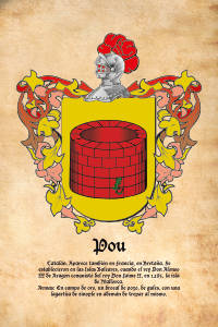 Escudo heráldico del apellido POU