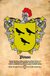 Escudo heráldico del apellido POUSO