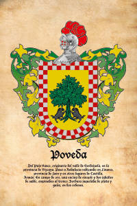 Escudo heráldico del apellido POVEDA