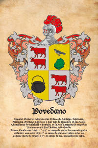 Escudo heráldico del apellido POVEDANO