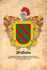 Escudo heráldico del apellido PRADALES