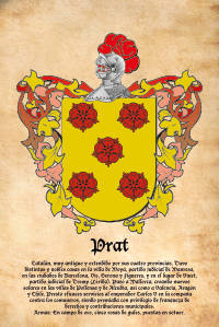 Escudo heráldico del apellido PRAT