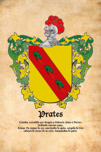 Escudo heráldico del apellido PRATES
