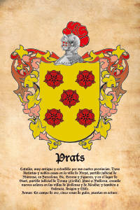 Escudo heráldico del apellido PRATS