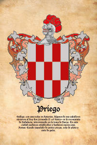 Escudo heráldico del apellido PRIEGO