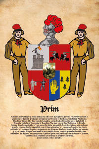 Escudo heráldico del apellido PRIM