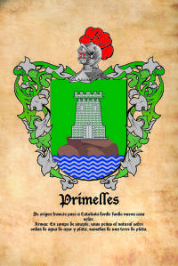 Escudo heráldico del apellido PRIMELLES