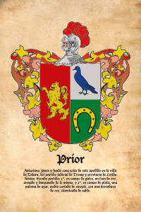 Escudo heráldico del apellido PRIOR