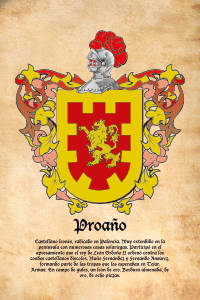 Escudo heráldico del apellido PROAÑO