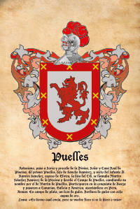 Escudo heráldico del apellido PUELLES