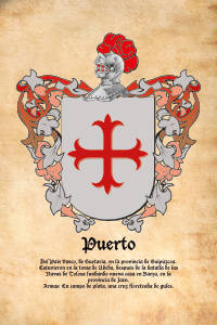 Escudo heráldico del apellido PUERTO