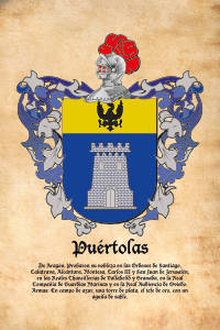 Escudo heráldico del apellido PUERTOLAS