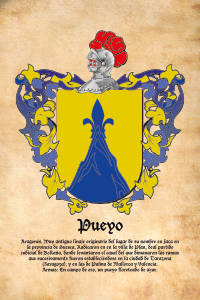 Escudo heráldico del apellido PUEYO