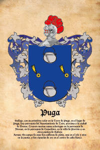 Escudo heráldico del apellido PUGA